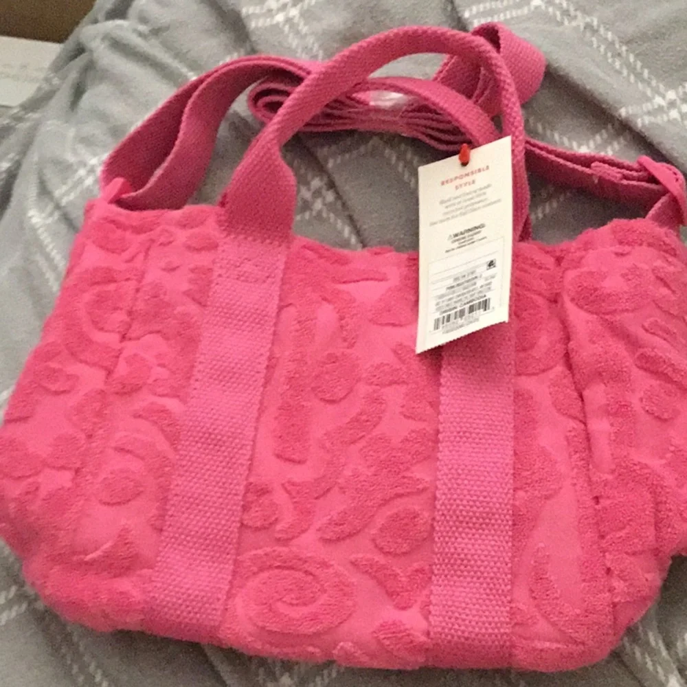 Cat & Jack Girls Crossbody mini terry pink Purse